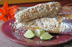 Grilled Mexican Corn w/ Queso Fresco