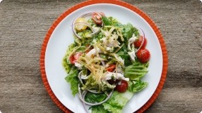 Chicken Tortilla Salad w/ Cilantro-Lime Dressing
