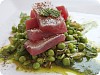 Torched Tuna & Pea Salad w/ Anchovy Vinaigrette