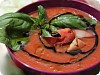 Chilled Tomato & Peach Soup w/ Basil