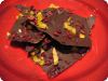 Chocolate Bark w/ Cranberries & Candied Orange Zest